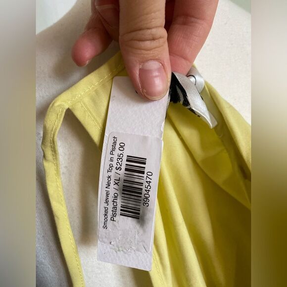 NWT The Great Eros Smocked Jewel Neck Top in Pistachio XL - Picture 11 of 11